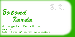 botond karda business card